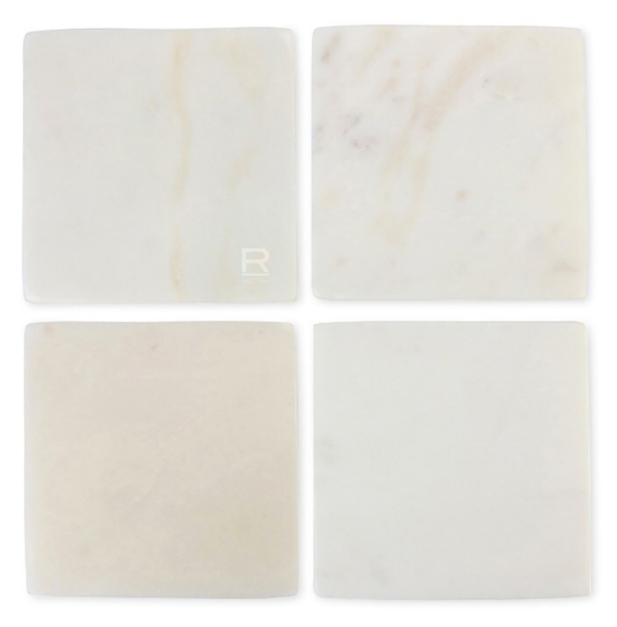 White Marble Square Coasters
